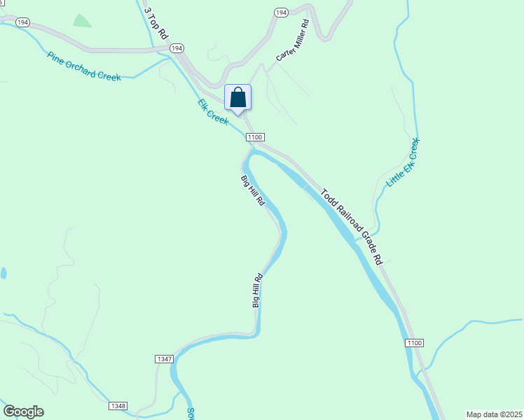 map of restaurants, bars, coffee shops, grocery stores, and more near 5325 Big Hill Road in Todd