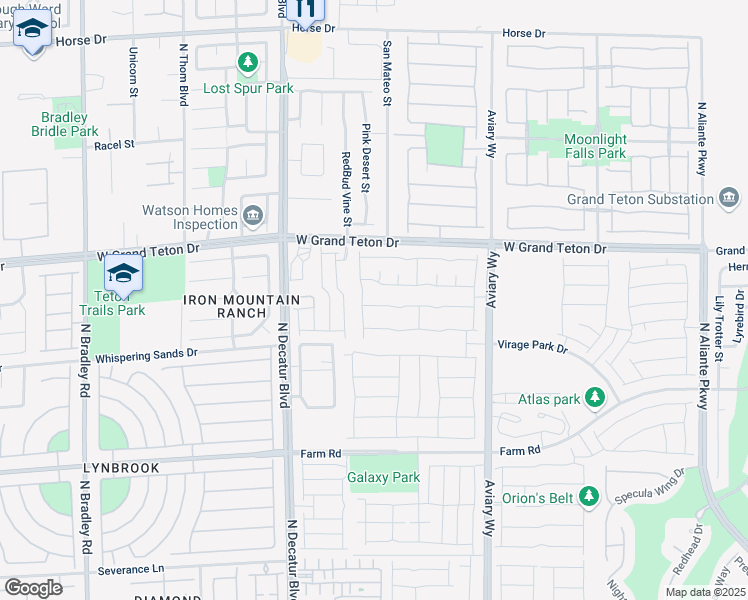 map of restaurants, bars, coffee shops, grocery stores, and more near 4510 Rubious Avenue in North Las Vegas