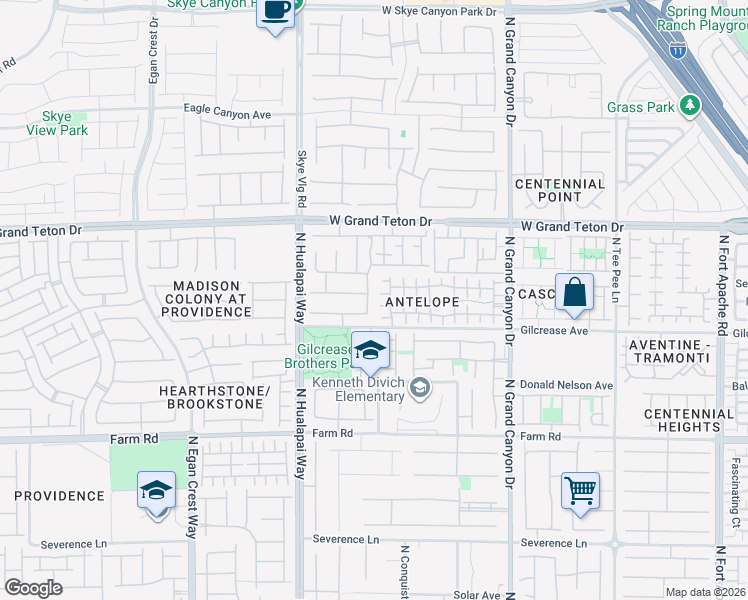 map of restaurants, bars, coffee shops, grocery stores, and more near 7832 Regency Park Street in Las Vegas