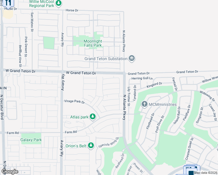 map of restaurants, bars, coffee shops, grocery stores, and more near 3824 Corellia Ave in North Las Vegas