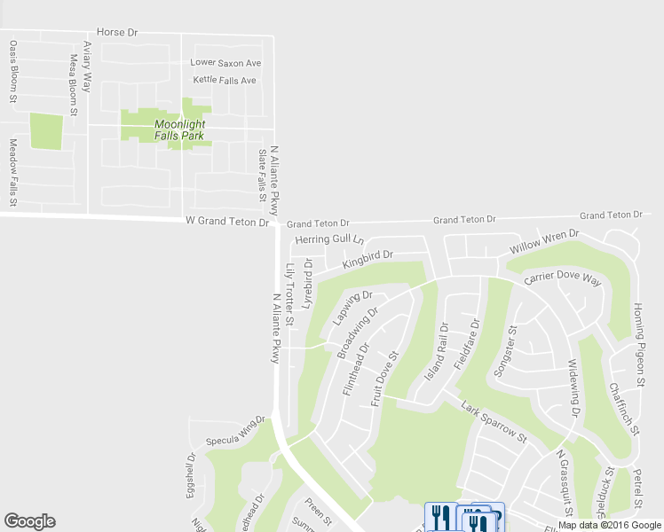 map of restaurants, bars, coffee shops, grocery stores, and more near 7910 Kiskadee Street in North Las Vegas
