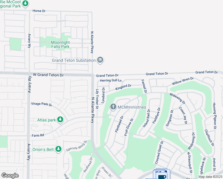 map of restaurants, bars, coffee shops, grocery stores, and more near 7910 Kiskadee Street in North Las Vegas