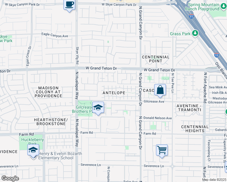 map of restaurants, bars, coffee shops, grocery stores, and more near 7865 Territorial Street in Las Vegas