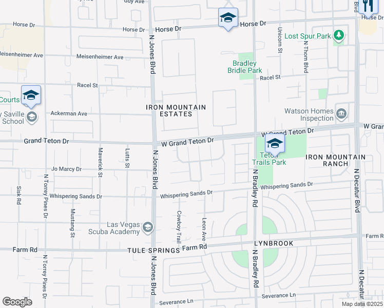 map of restaurants, bars, coffee shops, grocery stores, and more near 7916 Horse Bridle Street in Las Vegas
