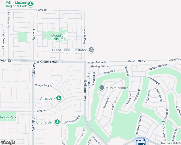 map of restaurants, bars, coffee shops, grocery stores, and more near 3617 Kittiwake Road in North Las Vegas