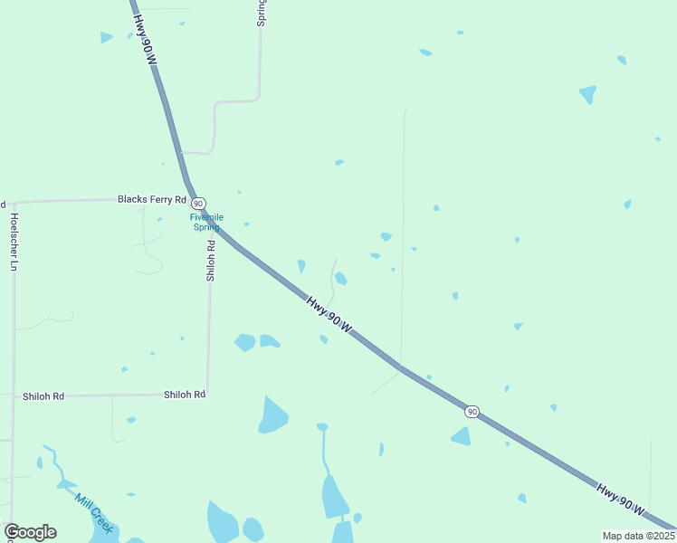 map of restaurants, bars, coffee shops, grocery stores, and more near 5043 Highway 90 West in Pocahontas
