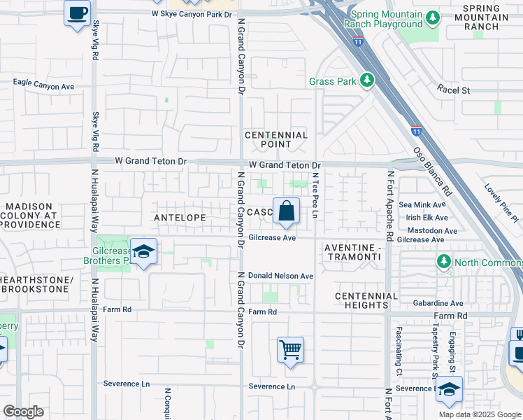 map of restaurants, bars, coffee shops, grocery stores, and more near 9533 Quitman Avenue in Las Vegas