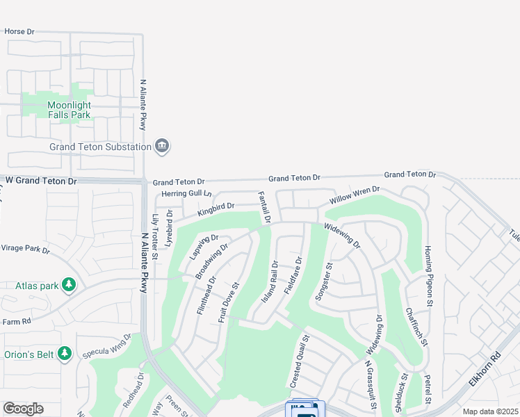map of restaurants, bars, coffee shops, grocery stores, and more near 3017 Kingbird Drive in North Las Vegas