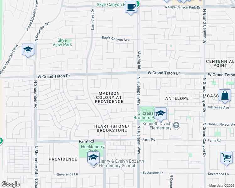 map of restaurants, bars, coffee shops, grocery stores, and more near 10217 Gibson Isle Drive in Las Vegas