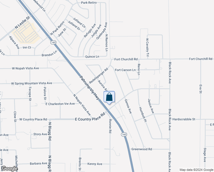 map of restaurants, bars, coffee shops, grocery stores, and more near 5701 Aurora Avenue in Pahrump