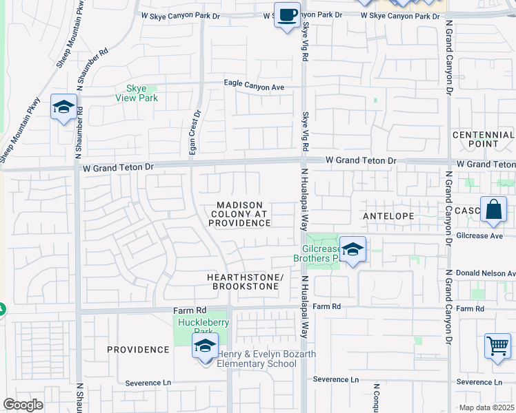 map of restaurants, bars, coffee shops, grocery stores, and more near 10217 Gibson Isle Drive in Las Vegas