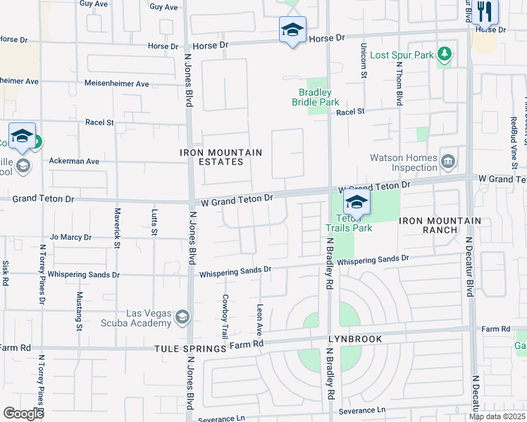 map of restaurants, bars, coffee shops, grocery stores, and more near 7913 Morning Gallop Court in Las Vegas