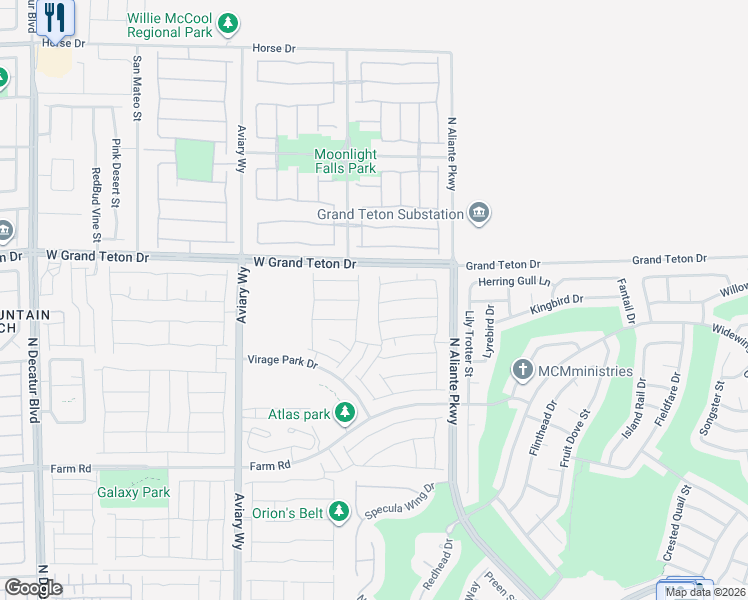 map of restaurants, bars, coffee shops, grocery stores, and more near 7924 Stone Forest Street in North Las Vegas