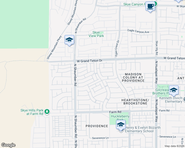 map of restaurants, bars, coffee shops, grocery stores, and more near 10534 Forum Peak Lane in Las Vegas