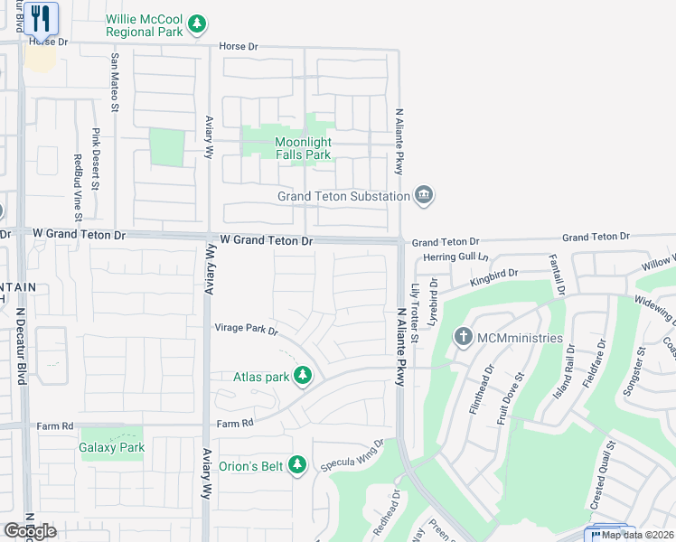 map of restaurants, bars, coffee shops, grocery stores, and more near 7924 Stone Forest Street in North Las Vegas