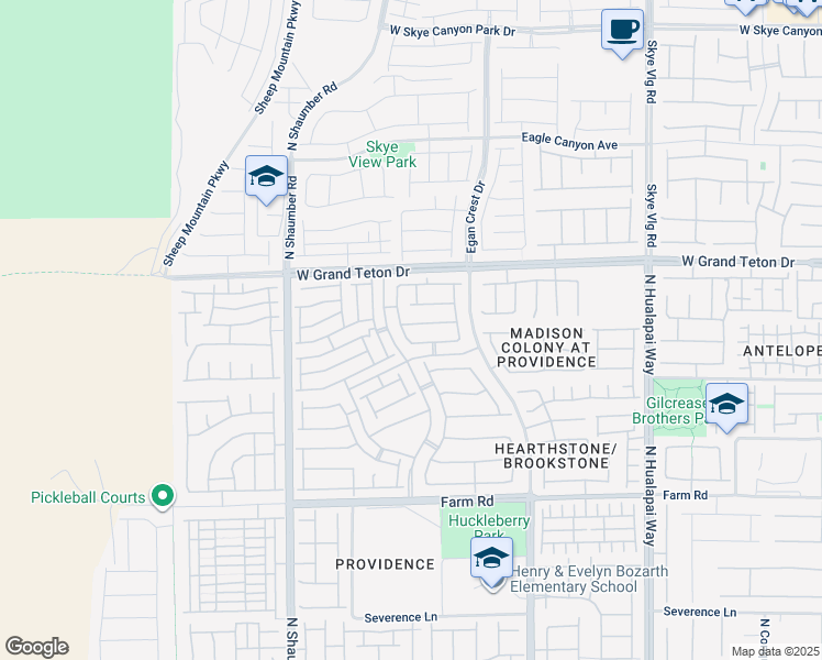 map of restaurants, bars, coffee shops, grocery stores, and more near 10503 Mount Washington Avenue in Las Vegas