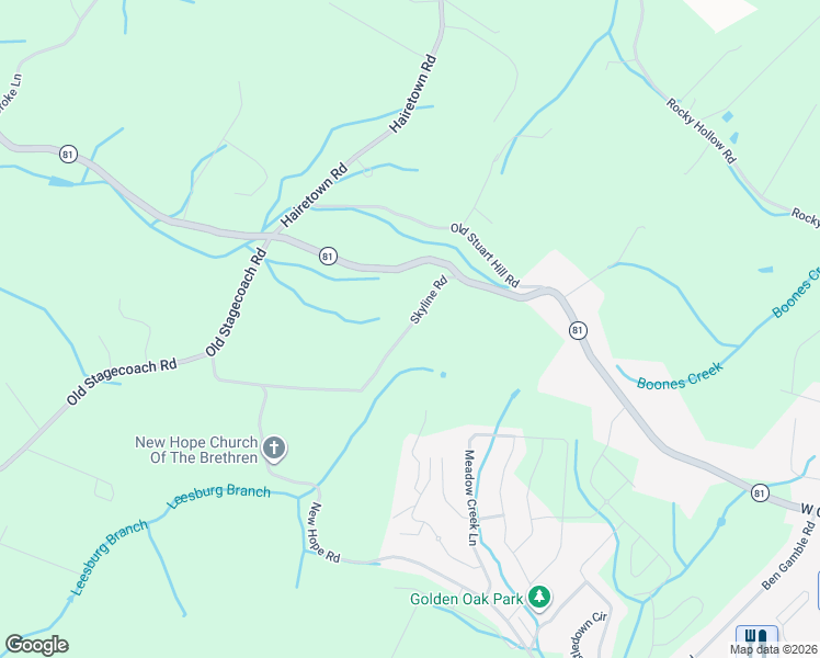 map of restaurants, bars, coffee shops, grocery stores, and more near 154 Skyline Road in Jonesborough