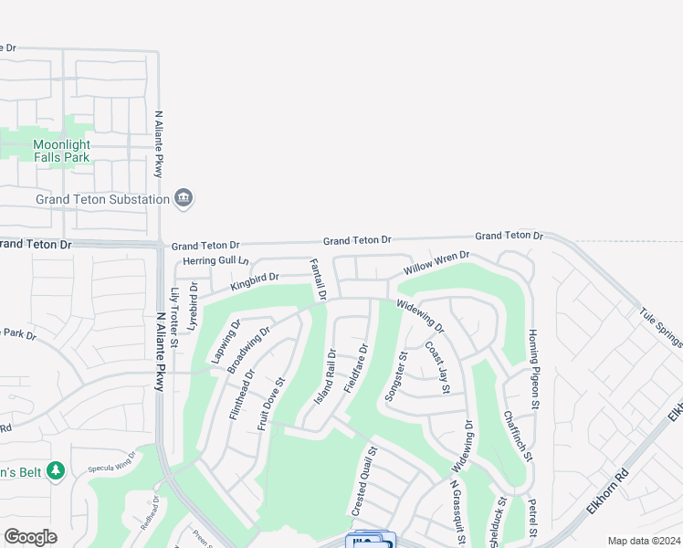 map of restaurants, bars, coffee shops, grocery stores, and more near 7932 Grey Teal Street in North Las Vegas