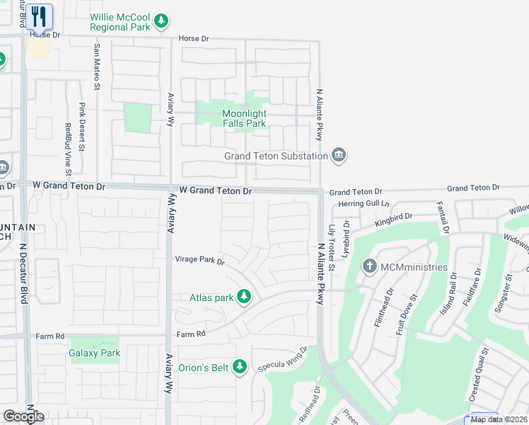 map of restaurants, bars, coffee shops, grocery stores, and more near 7924 Stone Forest Street in North Las Vegas