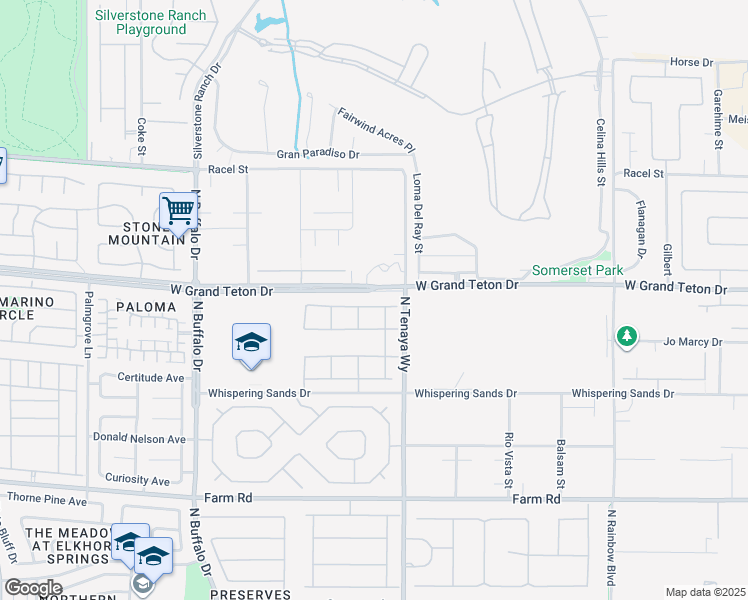 map of restaurants, bars, coffee shops, grocery stores, and more near in Las Vegas