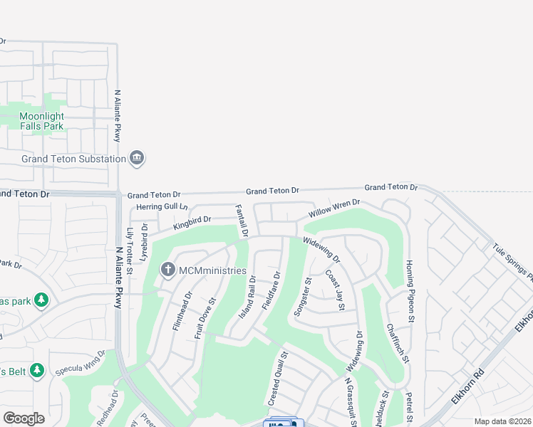 map of restaurants, bars, coffee shops, grocery stores, and more near 7937 North Golden Warbler in North Las Vegas