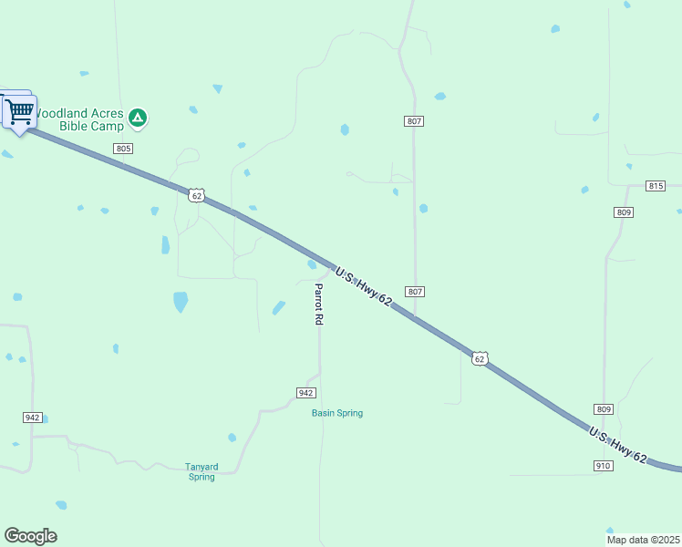 map of restaurants, bars, coffee shops, grocery stores, and more near 475 Parrot Road in Green Forest