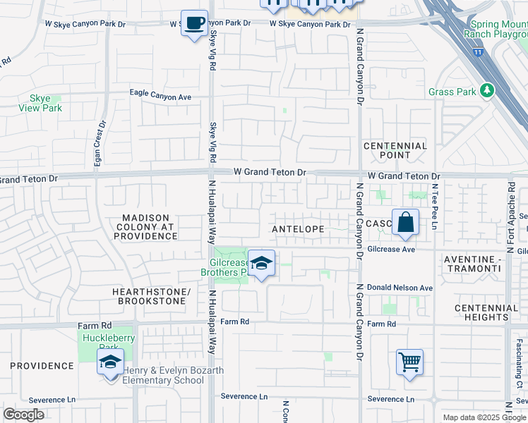 map of restaurants, bars, coffee shops, grocery stores, and more near 7872 Regency Park Street in Las Vegas