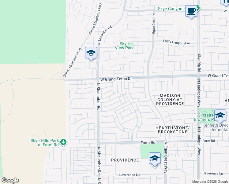 map of restaurants, bars, coffee shops, grocery stores, and more near 7918 Lost Ranger Peak Street in Las Vegas