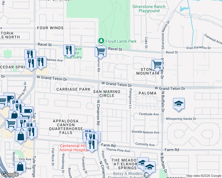map of restaurants, bars, coffee shops, grocery stores, and more near 7905 Brent Leaf Avenue in Las Vegas