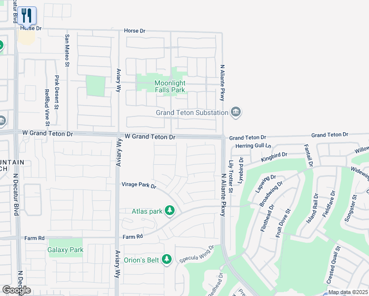 map of restaurants, bars, coffee shops, grocery stores, and more near 7941 Rachelis Street in North Las Vegas