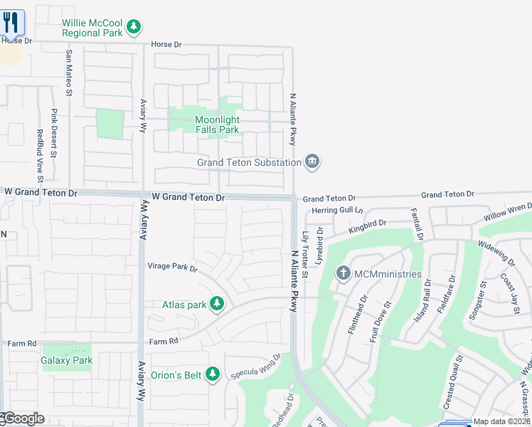 map of restaurants, bars, coffee shops, grocery stores, and more near 3811 Berenices Ave in North Las Vegas