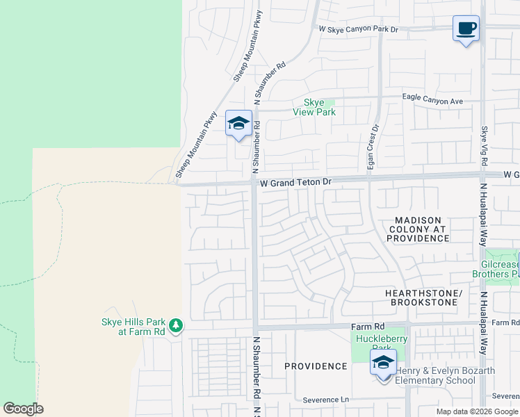 map of restaurants, bars, coffee shops, grocery stores, and more near 7907 Bartlett Peak Street in Las Vegas
