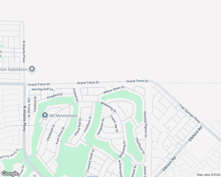 map of restaurants, bars, coffee shops, grocery stores, and more near 7945 North Woodlark Court in North Las Vegas