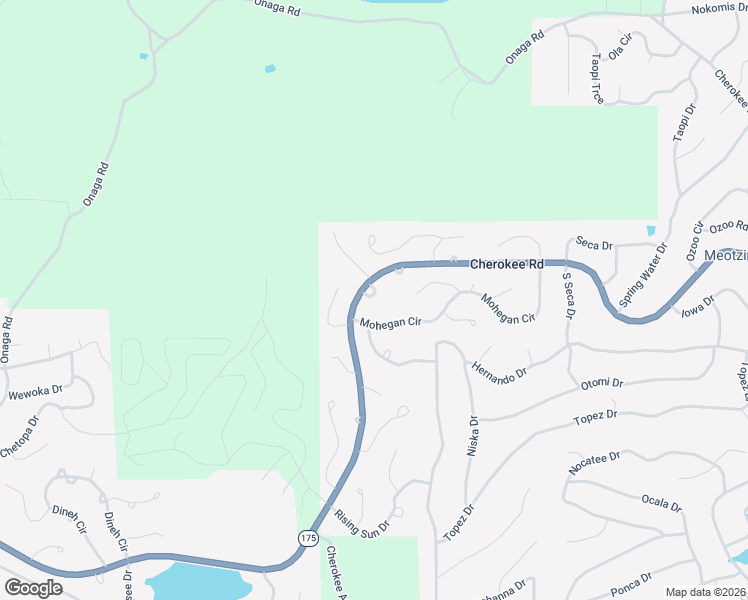 map of restaurants, bars, coffee shops, grocery stores, and more near 4 Ackia Circle in Cherokee Village