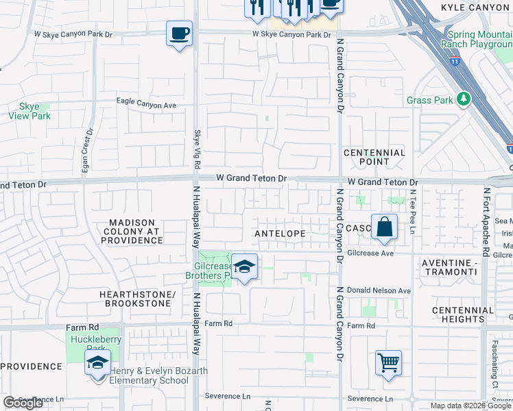 map of restaurants, bars, coffee shops, grocery stores, and more near 7948 Violet Sky Street in Las Vegas