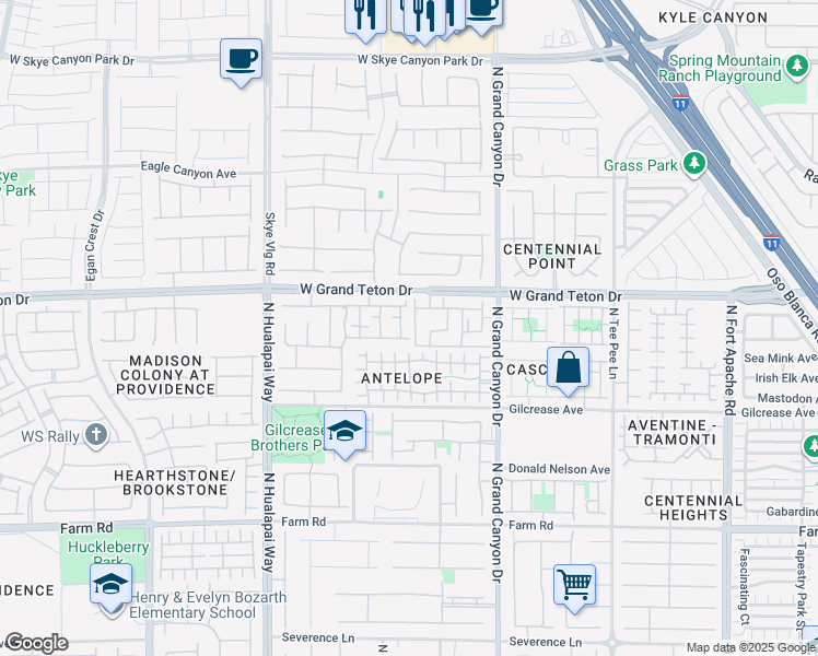 map of restaurants, bars, coffee shops, grocery stores, and more near 7928 Violet Dawn Street in Las Vegas