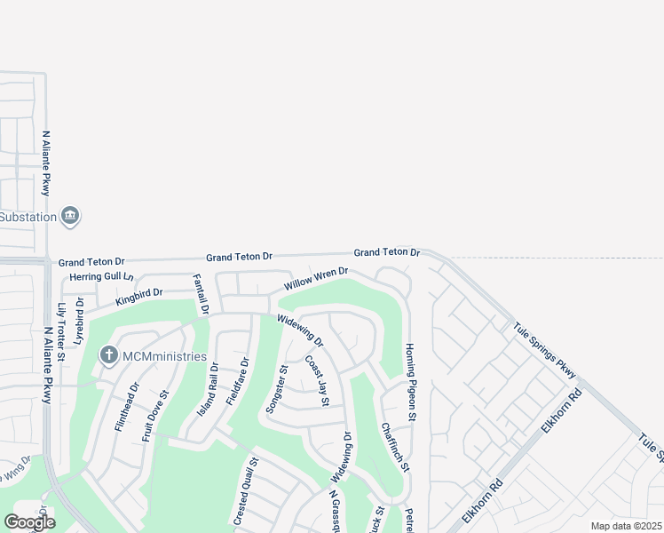 map of restaurants, bars, coffee shops, grocery stores, and more near 2404 Willow Wren Drive in North Las Vegas