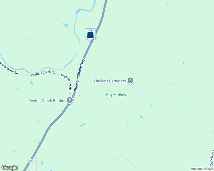 map of restaurants, bars, coffee shops, grocery stores, and more near 27 Key Hollow Lane in Pleasant Shade