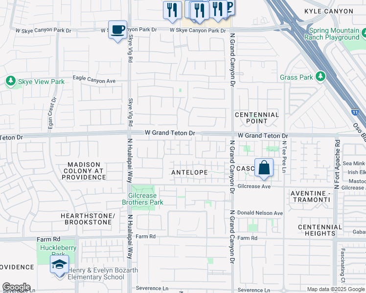 map of restaurants, bars, coffee shops, grocery stores, and more near 7944 Crimson Point Street in Las Vegas