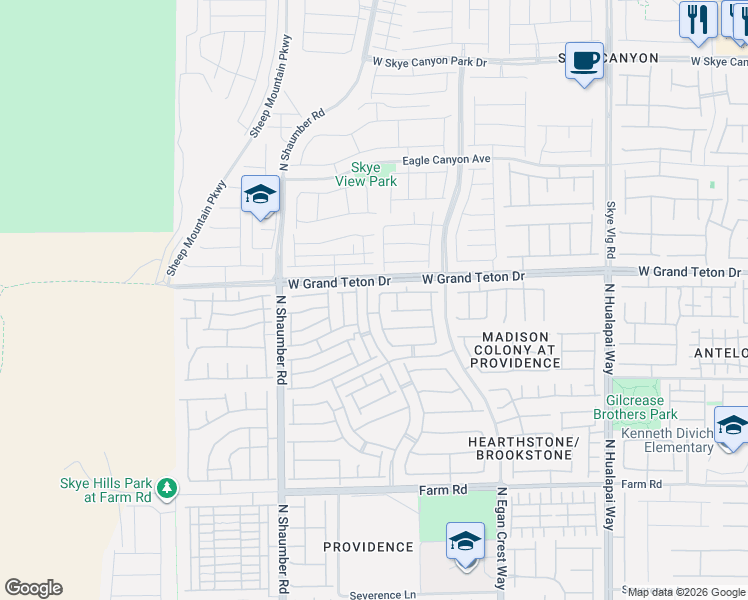 map of restaurants, bars, coffee shops, grocery stores, and more near 7940 Torreys Peak Street in Las Vegas