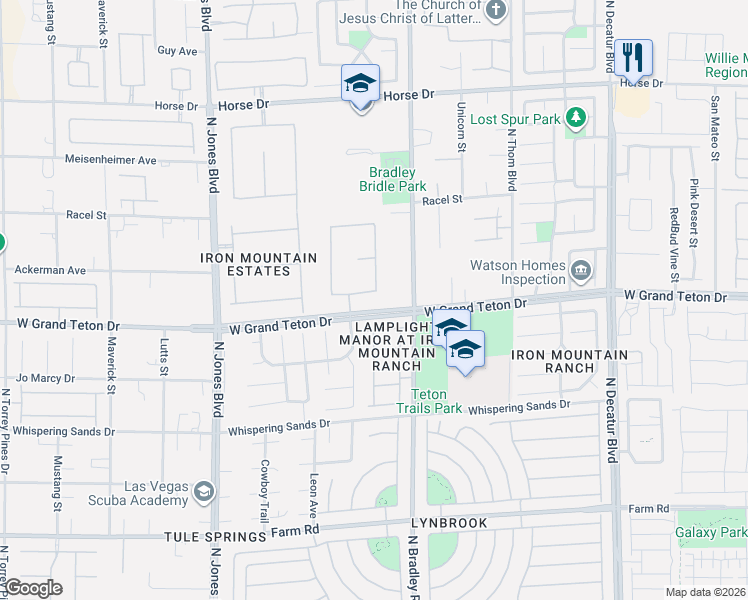 map of restaurants, bars, coffee shops, grocery stores, and more near in Las Vegas