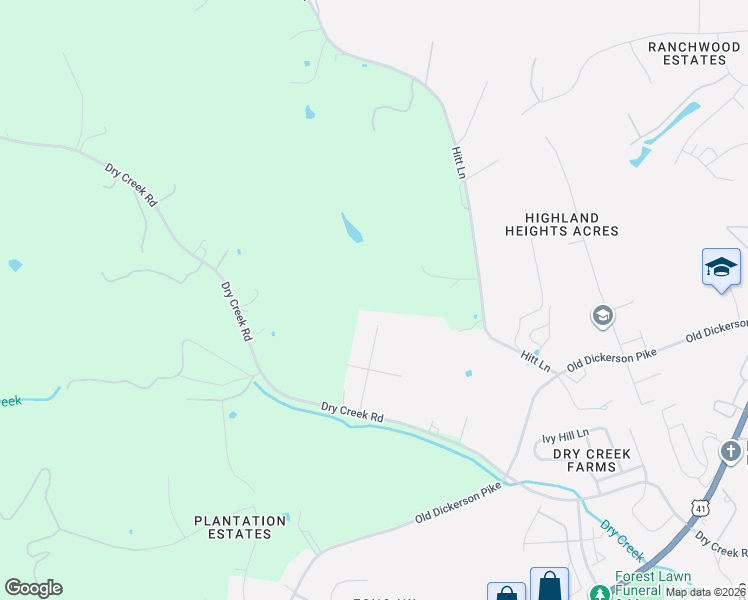 map of restaurants, bars, coffee shops, grocery stores, and more near 299 Hasty Lane in Goodlettsville
