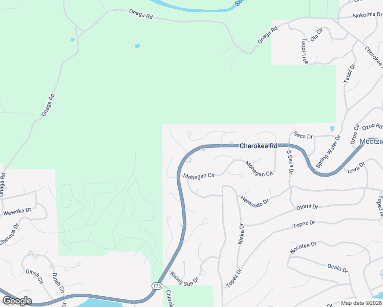 map of restaurants, bars, coffee shops, grocery stores, and more near 4 Ackia Circle in Cherokee Village