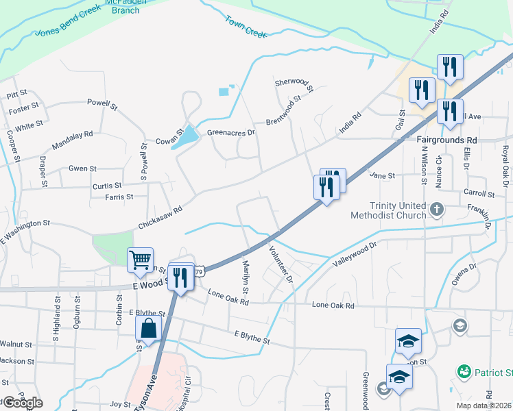 map of restaurants, bars, coffee shops, grocery stores, and more near 25 North Hillcrest Drive in Paris