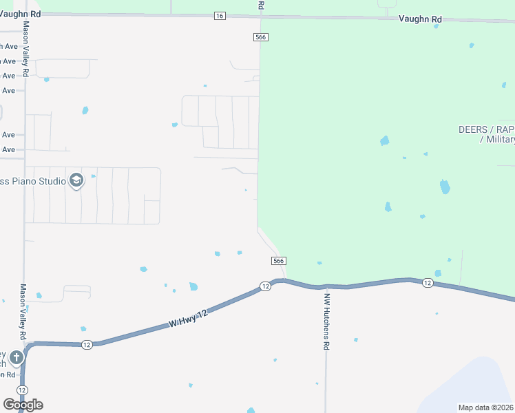 map of restaurants, bars, coffee shops, grocery stores, and more near 7155 Northwest Hutchens Road in Bentonville