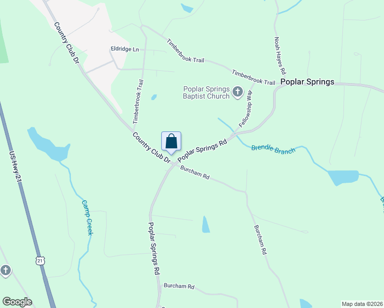 map of restaurants, bars, coffee shops, grocery stores, and more near 3541 Poplar Springs Road in State Road