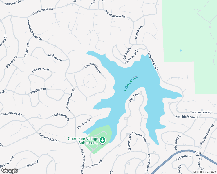 map of restaurants, bars, coffee shops, grocery stores, and more near 1 Arcadia Lane in Cherokee Village