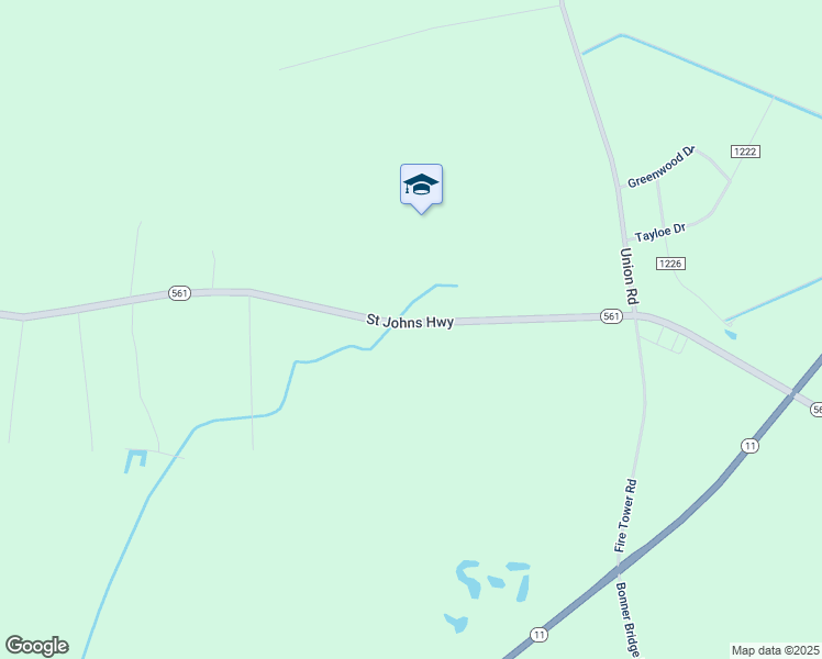 map of restaurants, bars, coffee shops, grocery stores, and more near 497 Saint Johns Highway in Ahoskie