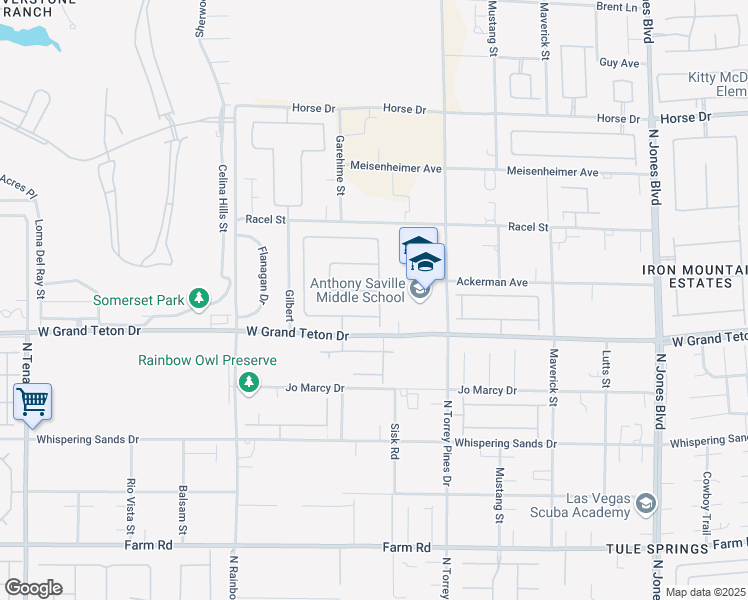map of restaurants, bars, coffee shops, grocery stores, and more near 6535 Fence Jumper Avenue in Las Vegas
