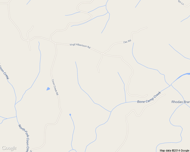 map of restaurants, bars, coffee shops, grocery stores, and more near 153 Virgil Albertson Road in Sunbright